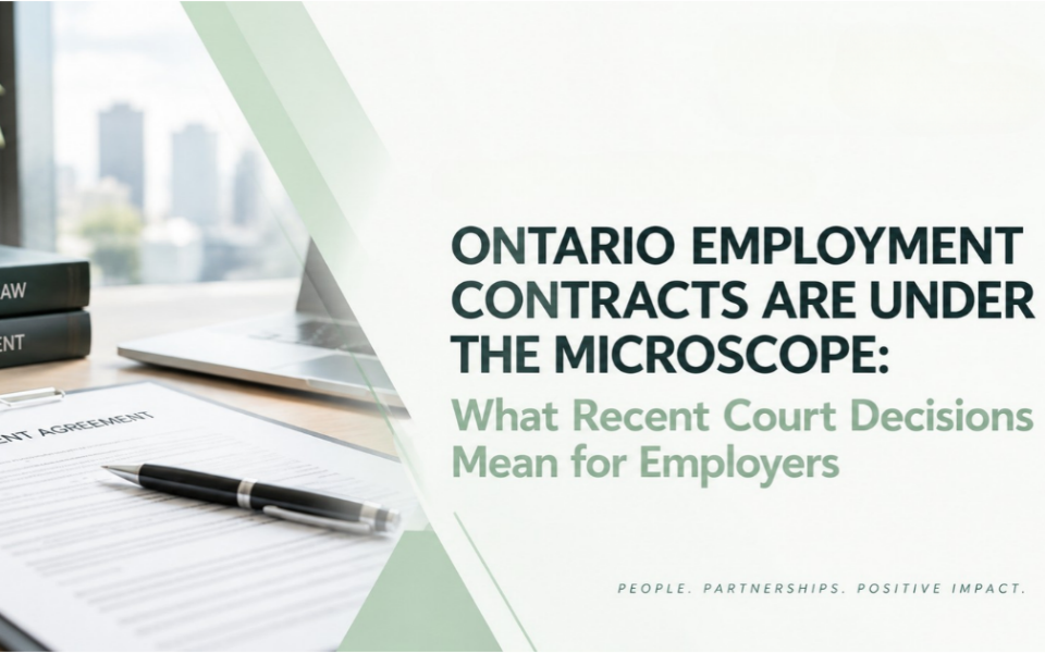 Ontario employment contracts are under the microscope – what recent court decisions mean for employers